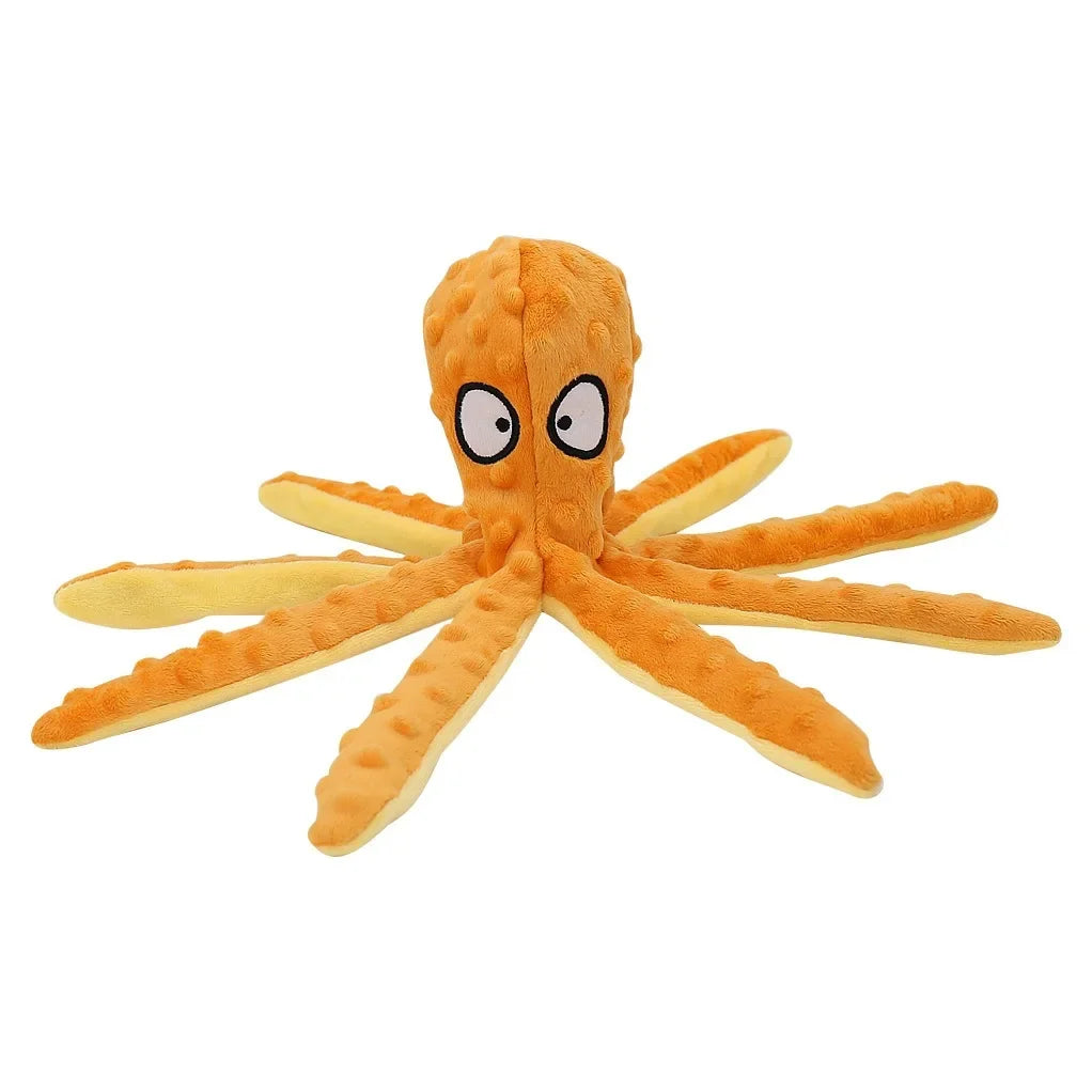 Pet Plush Toy Dog Sound Octopus Animal Shape Toy Interactive Dog Teeth Clean Chew Toy Pet Supplies for Small Meduim Large Dog