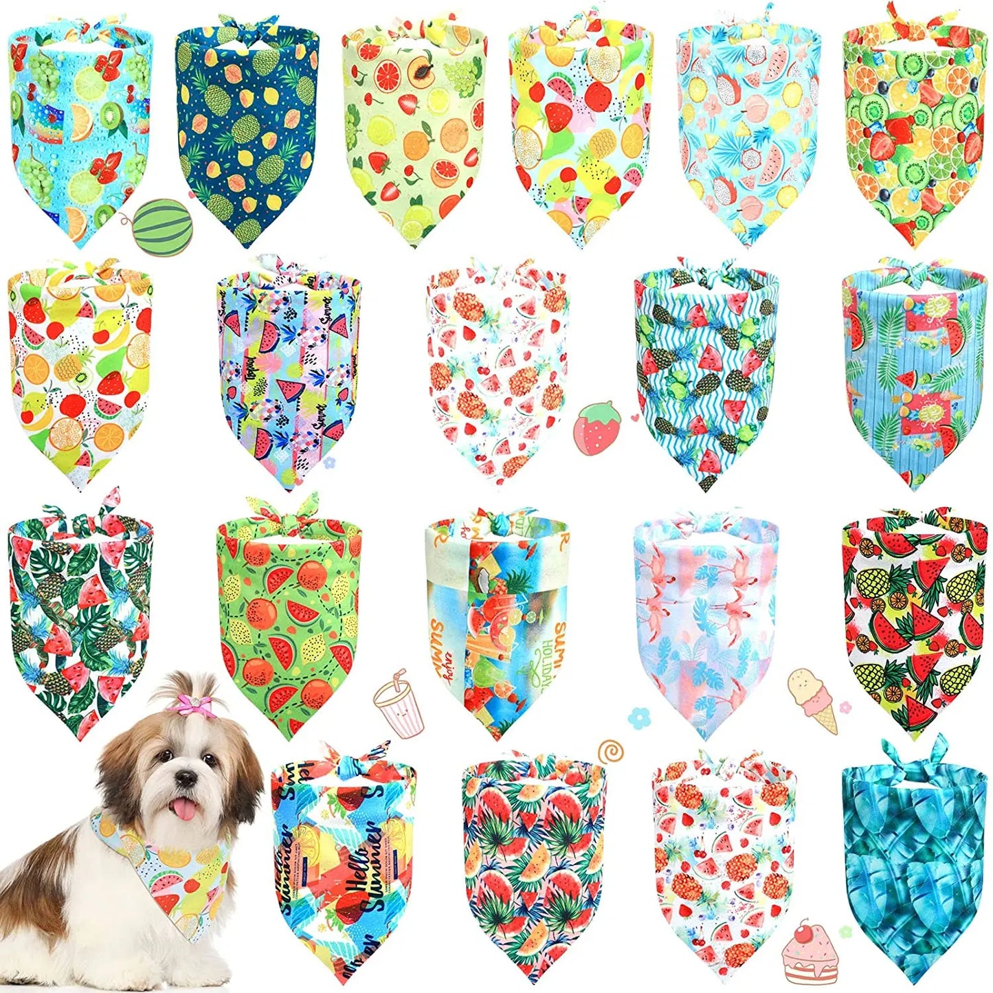 20 Pcs Christmas Dog Bandana Thanksgiving Dog Triangle Scarfs Halloween Dog Bibs Bandanas for Dog Accessoires