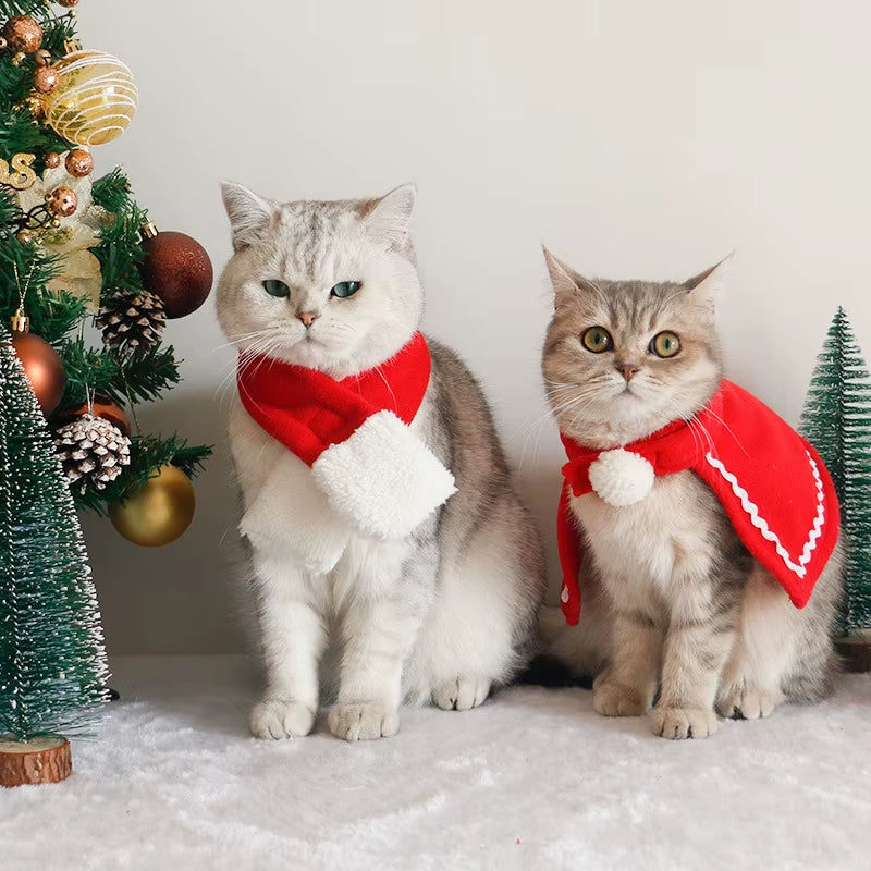 Christmas Pet Supplies Plush Xmas Hat Antlers Headband Pearl Crown Scarf for Cat Dog Festival Cosplay Party New Year Decorate