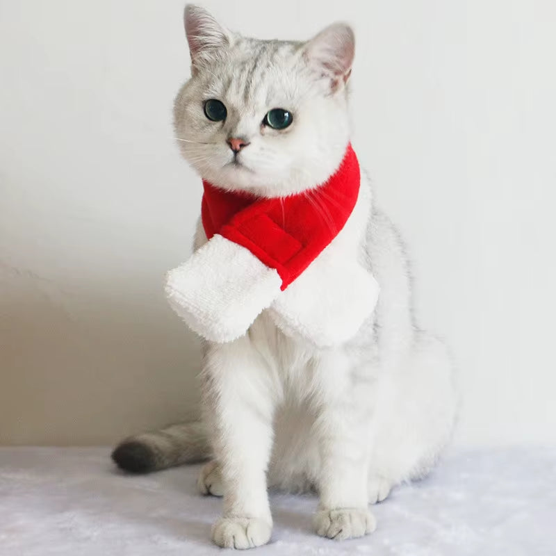 Christmas Pet Supplies Plush Xmas Hat Antlers Headband Pearl Crown Scarf for Cat Dog Festival Cosplay Party New Year Decorate