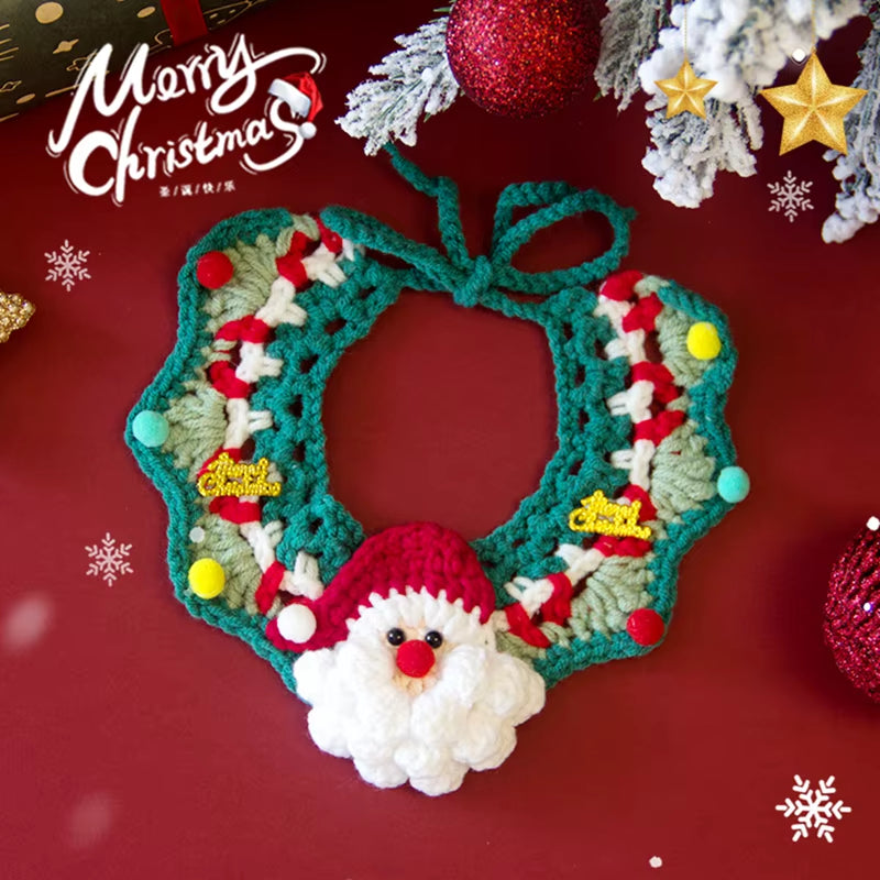 Christmas Pet Scarf Cats Clothing Collar Christmas Cats Clothing Cute Pet Decor Bow Dog Cat Collar Costume Ropa Para Gatos 고양이 옷