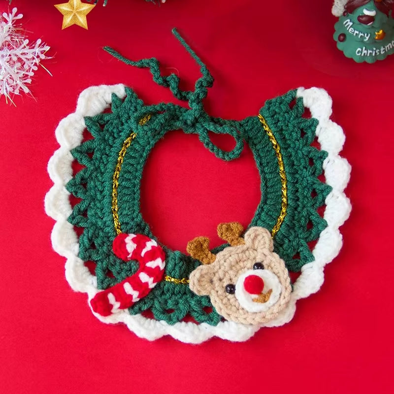 Christmas Pet Scarf Cats Clothing Collar Christmas Cats Clothing Cute Pet Decor Bow Dog Cat Collar Costume Ropa Para Gatos 고양이 옷