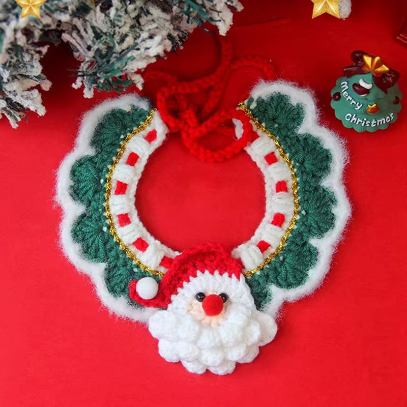 Christmas Pet Scarf Cats Clothing Collar Christmas Cats Clothing Cute Pet Decor Bow Dog Cat Collar Costume Ropa Para Gatos 고양이 옷
