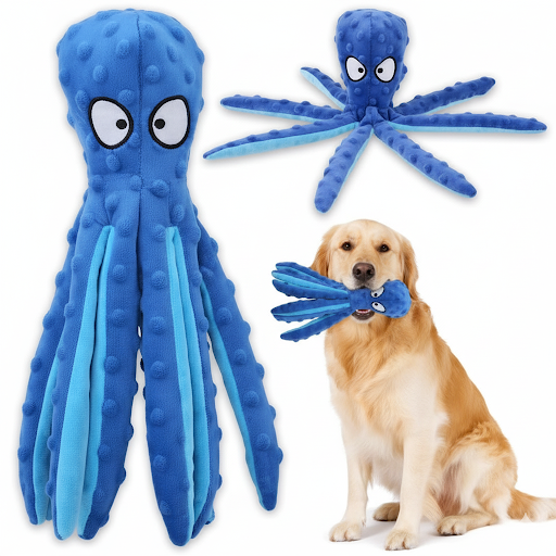 Cuddle & Squeak Dog Toy – Plush, Interactive & Dental-Friendly