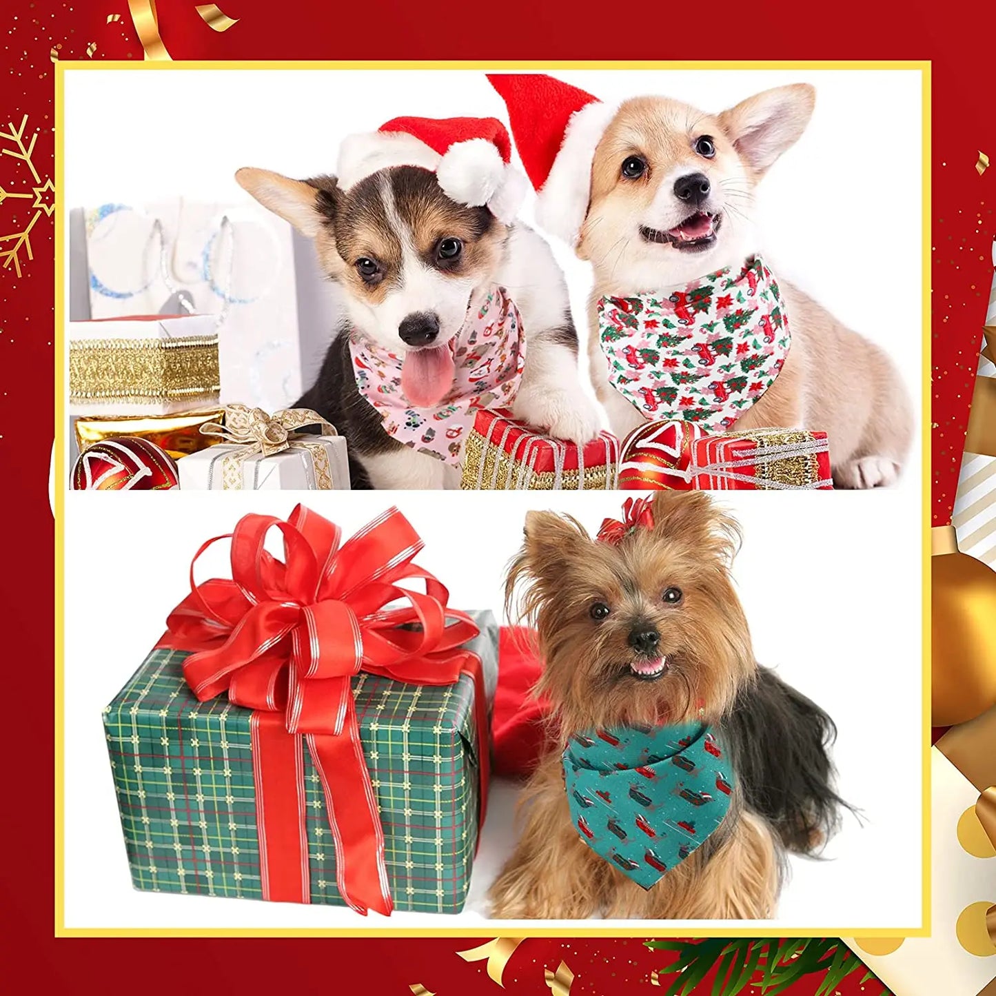 20 Pcs Christmas Dog Bandana Thanksgiving Dog Triangle Scarfs Halloween Dog Bibs Bandanas for Dog Accessoires