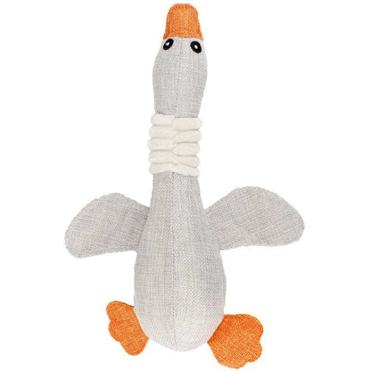 Cute Dog Plush Toys Pet Duck Squeak Training Toy for Puppy Sound Wild Goose Chew Squeaky Toy for Dogs Teeth Cleaning