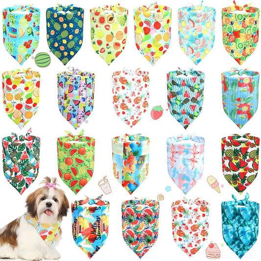 20 Pcs Christmas Dog Bandana Thanksgiving Dog Triangle Scarfs Halloween Dog Bibs Bandanas for Dog Accessoires