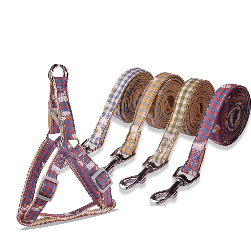 Leashes 1PC Chest and Back Collar Pet Supplies Dog Leash Outdoor Walking Cat Leash Pet Accessories
