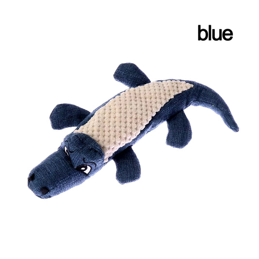 Pet Dog Toy Linen Plush Crocodile Animal Toy Dog Chew Squeaky Noise Toy Cleaning Teeth Supplies Toy Tough Interactive Doll