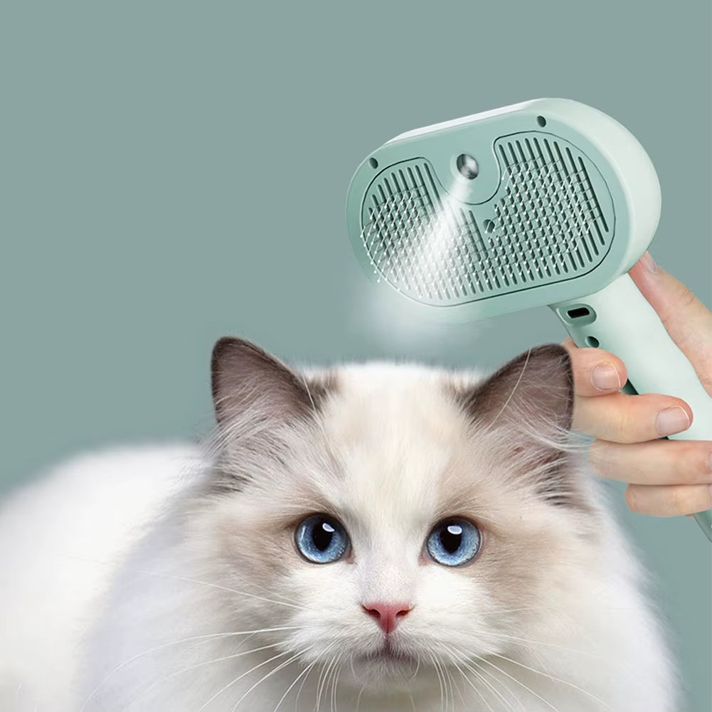 3 in 1 Cat Steam Brush Pet Spray Hair Removal Comb Cat Hair Brush Dog Brush for Shedding & Grooming for Cats Dogs Small Animals