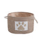1Pc-Striped Foldable Pet Toy Basket with Braided Rope Handle - Dog Toy Storage Box Accessories