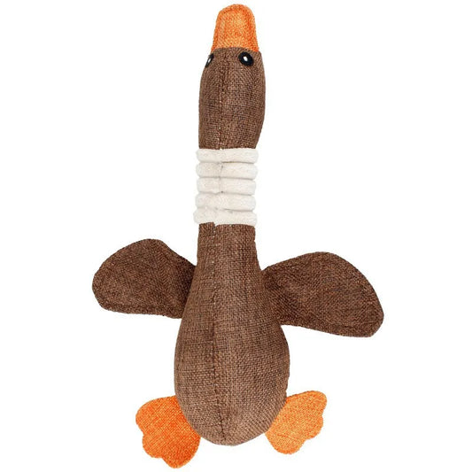 Cute Dog Plush Toys Pet Duck Squeak Training Toy for Puppy Sound Wild Goose Chew Squeaky Toy for Dogs Teeth Cleaning