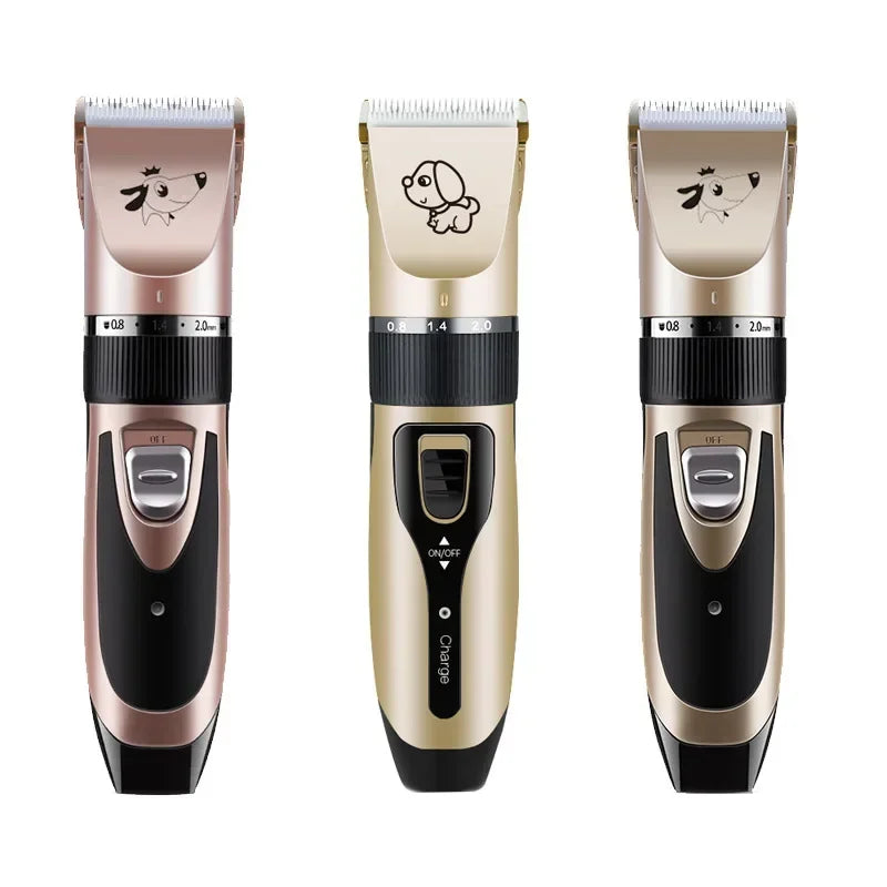 Professional Cat Dog Hair Clipper Grooming Kit Rechargeable Pet Hair Trimmer Shaver Set Animals Hair Cutting Machine Low-Noise