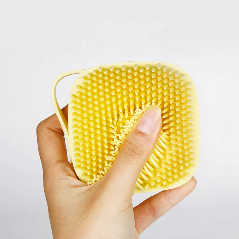 Hot Silicone Pet Bath Brush for Puppy Dogs, 2 in 1 Pet Bath Brush Soft Silicone Pet Massage Shampoo Dispenser