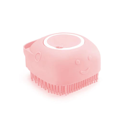 Hot Silicone Pet Bath Brush for Puppy Dogs, 2 in 1 Pet Bath Brush Soft Silicone Pet Massage Shampoo Dispenser
