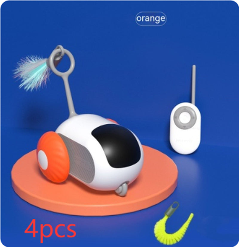 Remote Control Interactive Cat Car Toy USB Charging Chasing Automatic Self-Moving Remote Smart Control Car Interactive Cat Toy Pet Products